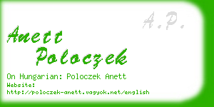 anett poloczek business card